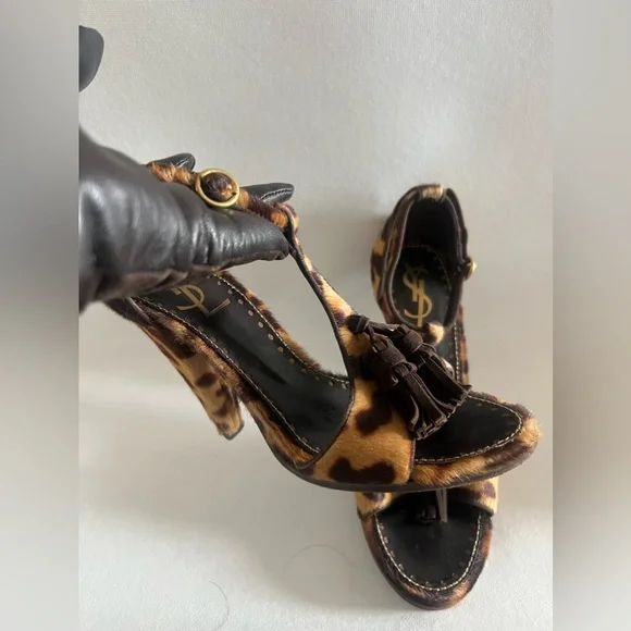 YSL Cheetah Calf Hair Heels - Picture 2 of 8